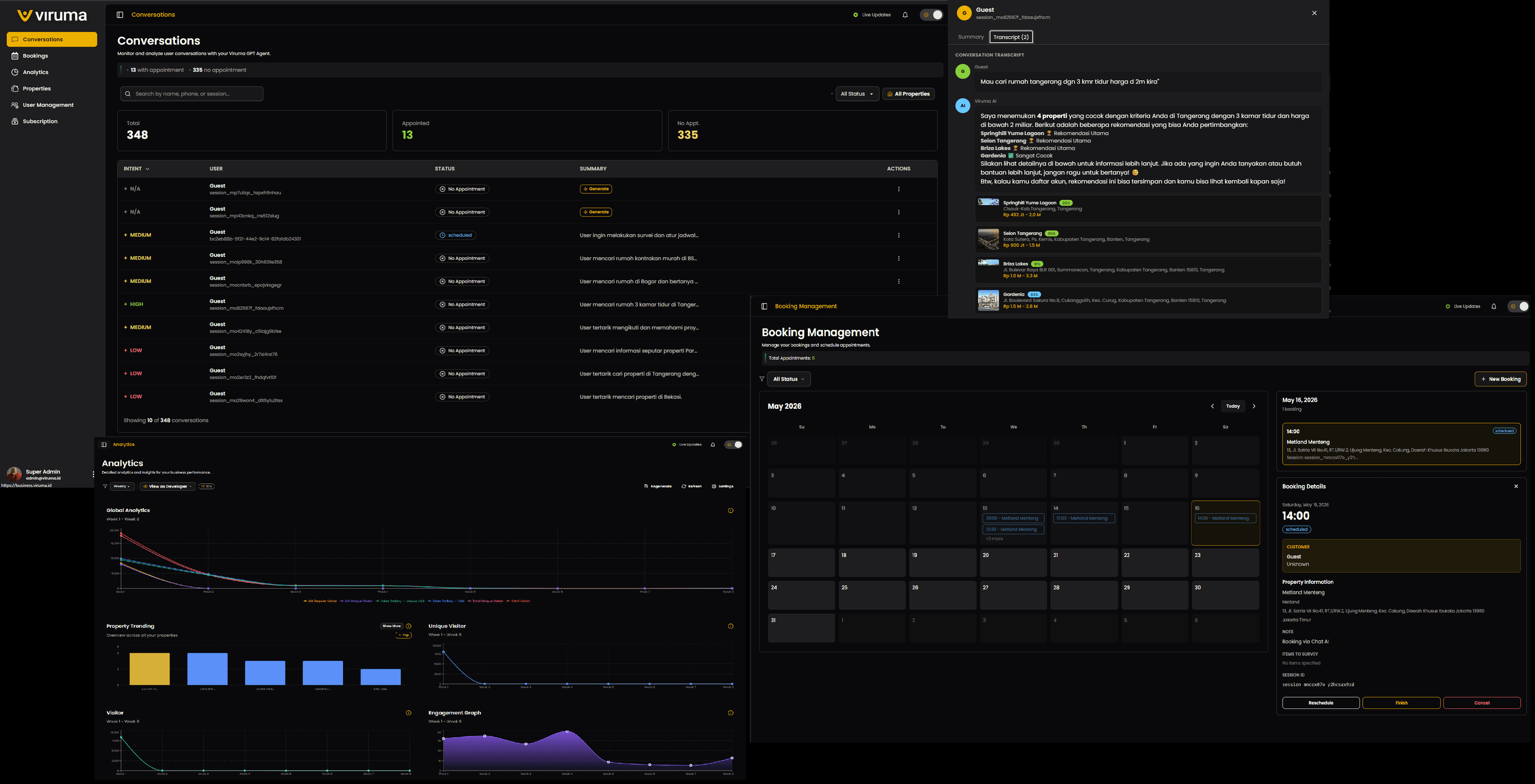 Viruma CRM Dashboard — Polyglot Microservices